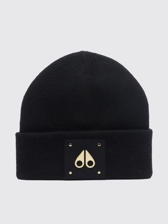 Moose Knuckles Pure Wool Beanie with Cuffed Brim and Logo Patch