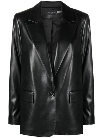 Alice & Olivia Alice + Olivia blazerjack van kunstleer
