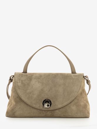 Coccinelle Handbag Nikla suede / leather grained warm taupe