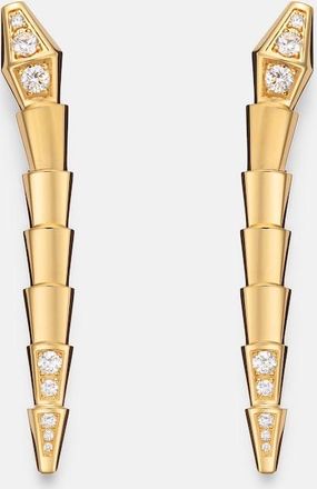 Bulgari Serpenti Viper 18kt gold earrings with diamonds