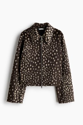 H&M Flauschige Jacke - Brown
