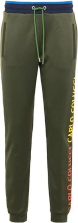 Carlo Colucci Casual Trainingsbroeken - Heren - Sweatpants - Groen - XS - Katoen - Broeken