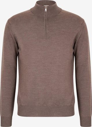 Aur&eacute;lien Pullover aus extrafeiner Merinowolle mit Stehkragen und Zip Cashwool