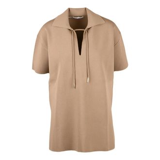 Max Mara Dames, Tops, Bruin, Maat: S Viscose