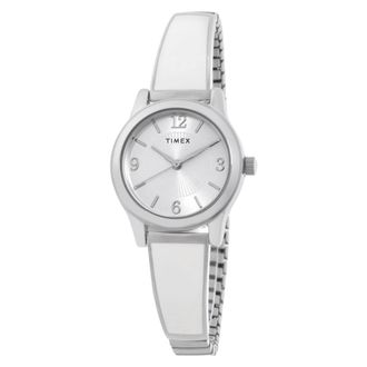 Timex Stretch Bangle Quartz Silver Dial Ladies Watch TW2R98300