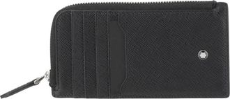 Montblanc Portemonnee 7cc met rits - Heren - Portefeuilles - Zwart - ONE Size - Leer - Accessoires