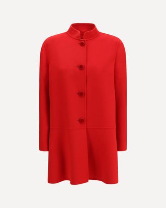Valentino Cappotto monopetto in Compact Drap Woman 46