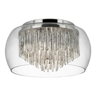 Searchlight Searchlight - Plafoniera Contemporanea Curva Acciaio Cromo Vetro 4 Luci G9