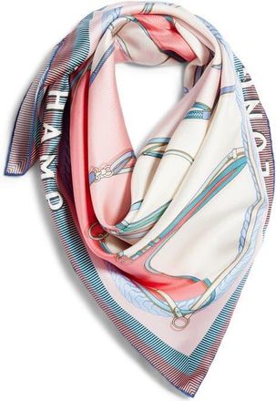 Longchamp Toute Allure Silk Square Scarf in Shrimp at Nordstrom