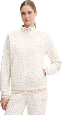 Guess Aggie Sweatshirt - Dames - Vesten met rits - Beige - S - Polyester - Hoodies & sweatvesten