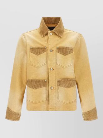 Wales Bonner cotton paneled shirt jacket