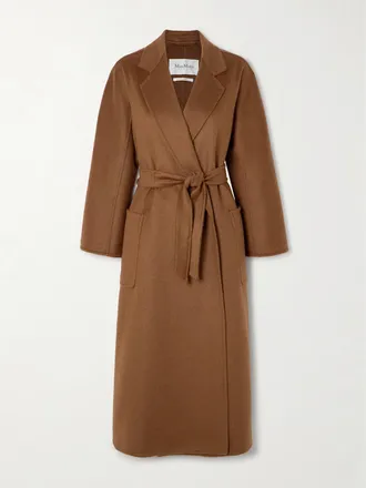 Max Mara Cappotto In Cashmere Con Cintura Ludmilla - Marrone