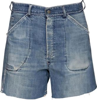 Sea New York Shorts denim con frange - Blu