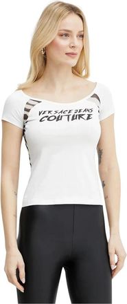 Versace Jeans Couture T-shirt - Dames - T-shirts - Wit - S - Katoen - Tops