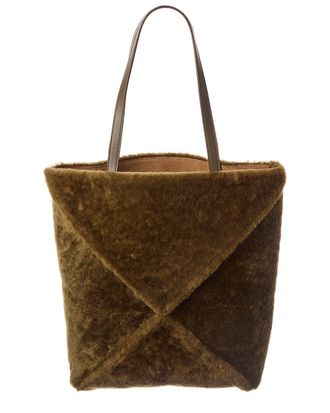 Loewe Puzzle Fold Shearling Tote