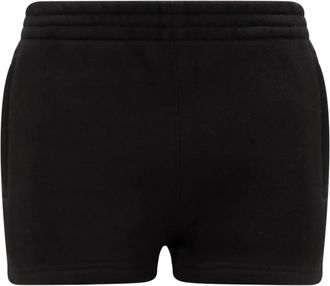 Alexander Wang Zwarte elastische taille broek - Dames - Bermuda - Zwart - M - Katoen - Korte Broeken