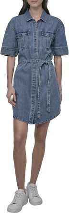 DKNY Dkny Self Belted Shirt Utility Dress