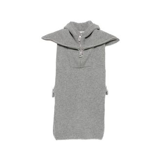 Sportmax Ribbed-knit Hooded Knit