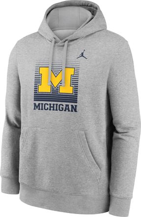 Nike Jordan Michigan Primetime Nike Mens College Pullover Hoodie in Grey | NKDK06GMWN-HSE