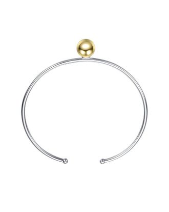 Genevive Silver Cz Bangle Bracelet