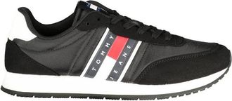 Tommy Hilfiger Sneaker - Heren - Sneakers - Zwart - 41 EU - Leer - Schoenen