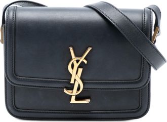 Saint Laurent Pre-owned Womens Small Calfskin Solferino Satchel In Box - Black Leather - One Size