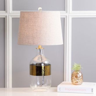 Jonathan Y Designs Stevens 25.5 Glass LED Table Lamp
