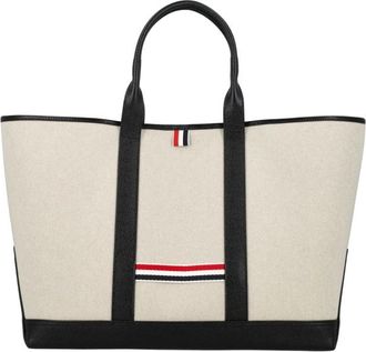 Thom Browne Medium Tool Tote W/ Leather Handles In S