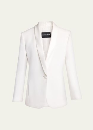 Giorgio Armani Slit-Cuff Single-Breasted Blazer