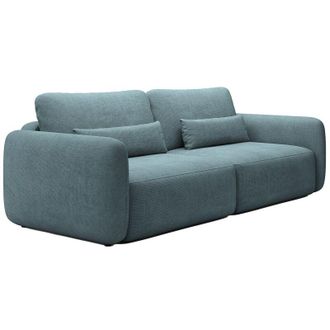 Vente-Unique Vente-unique - Divano letto 3 posti in Tessuto testurizzato Blu - vopoza