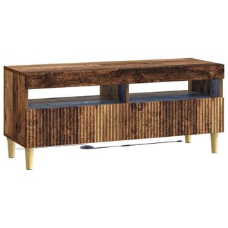 vidaXL Mueble De Tv Led Madera Envejecida Madera De Ingenier&iacute;a Vidaxl