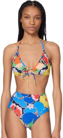Kate Spade New York Tie Front Bra Top in Multi at Nordstrom, Size Large