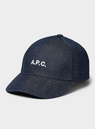 A.P.C. Mens Charlie indigo denim cap