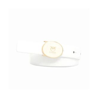 Pinko Belts, female, White, Size: 2XS Round Enamel H2 Belt