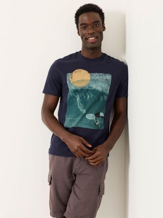 Fat Face FatFace Navy Wave Dog Graphic T-Shirt