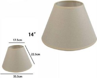 Trade Shop Trade Shop - Reemplazo Cl&aacute;sico De Pantalla Cilindr&aacute; Cilindr&aacute; Para L&aacute;mpara Y L&aacute;mpara De Pared Tnt - -14-beige