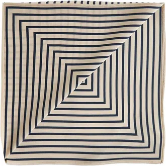 Toteme Womens Silk Scarf Monogram Print Beige Scarfs