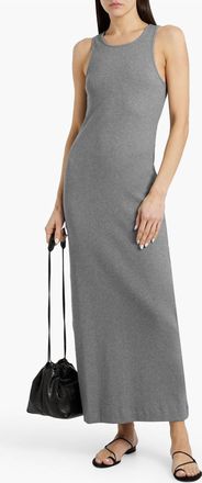 By Malene Birger Lovelo Ribbed Tank Maxi Dress In Grey Melange