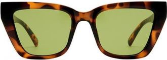 Le Specs Le Coeur 53mm Cat Eye Sunglasses in Dark Tort /Moss Mono at Nordstrom
