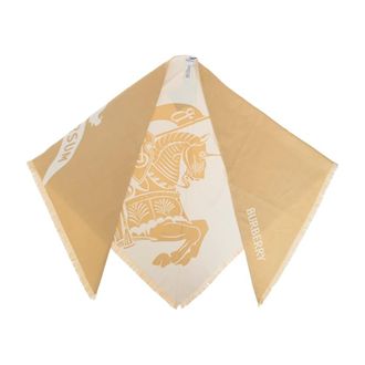 Burberry Bufanda de lana con logotipo - Accessories - unisex - Beige - ONE SIZE