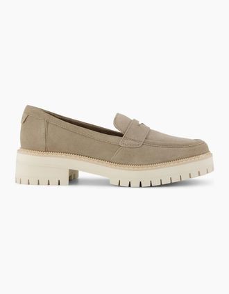 Toms Womens TOMS Cara Leather Womens Dune Loafers - Brown - Size: 4