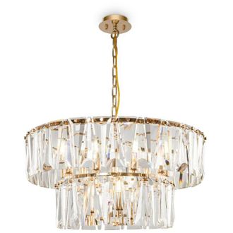 Maytoni Puntes Plafoniera a sospensione moderna Puntes a 2 livelli a 12 luci in oro - Maytoni