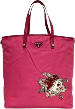 Prada Pre-owned Leather Tote Bag - Dames - Vintage Shopper - Roze - ONE Size - Leer - Vintage