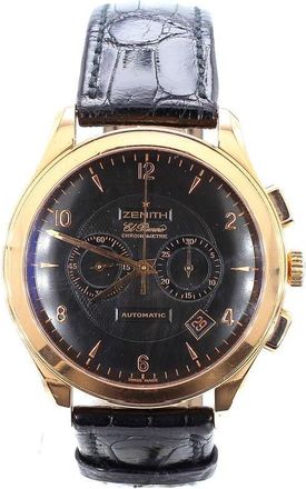 Zenith Pre-owned Zenith El Primero Chronograph Automatic Black Dial Mens Watch 18.0520.4002