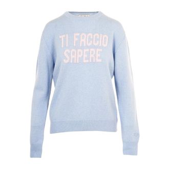 MC2 Saint Barth Trui met ronde hals - Dames - Truien - Blauw - Maat: S