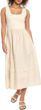 London Times Square Neck Twofer A-Line Dress in Ivory/Ivory at Nordstrom Rack, Size X-Large