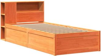 vidaXL Vidaxl - Estructura De Cama Sin Colch&oacute;n Madera Maciza Marr&oacute;n 75x190 Cm
