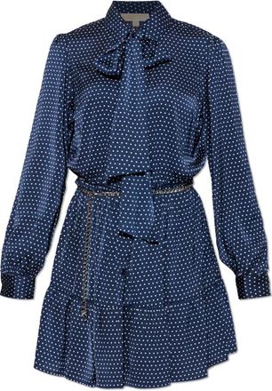 Michael Kors Polka Dot Dress - Dames - Korte kleedjes - Blauw - S - Kleedjes