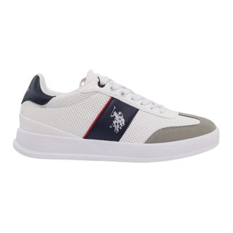 U.S.Polo Association U.S. Polo Assn., Sneakers, male, White, 11 UK, Stylish White and Blue Shirt