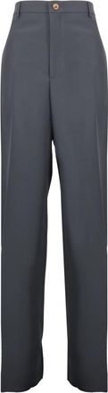 Gucci Pant 1088 - Dames - Straight fit broeken - Grijs - S - Leer - Broeken